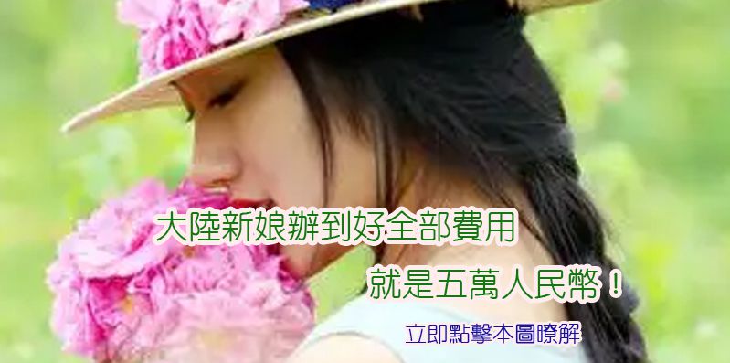 大陸新娘辦到好全部費用就是五萬人民幣！